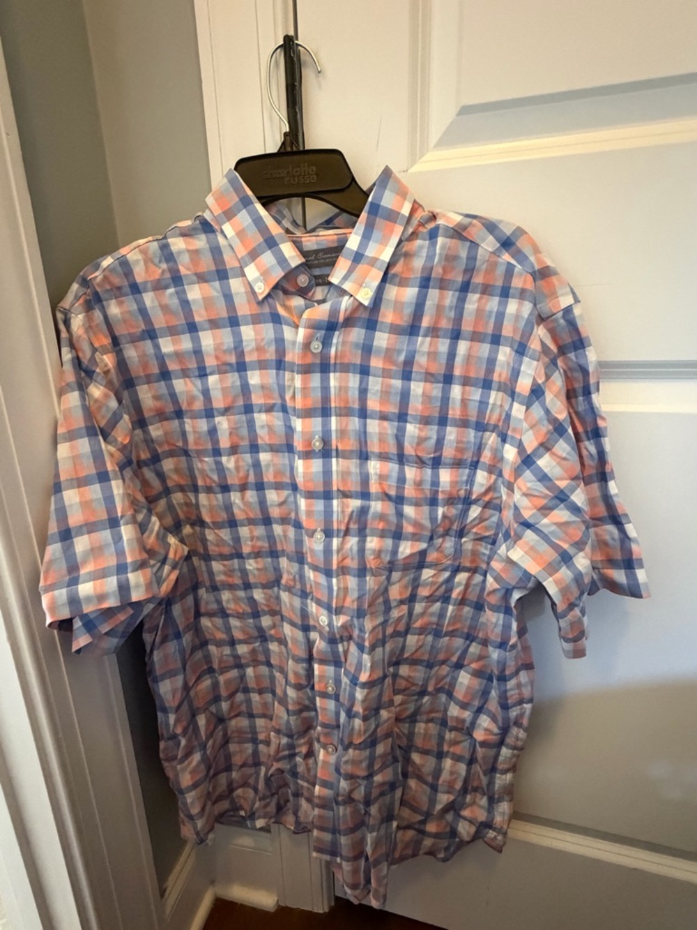 Daniel Cremieux Blue & Pink Plaid Short-Sleeve Button-Down Shirt